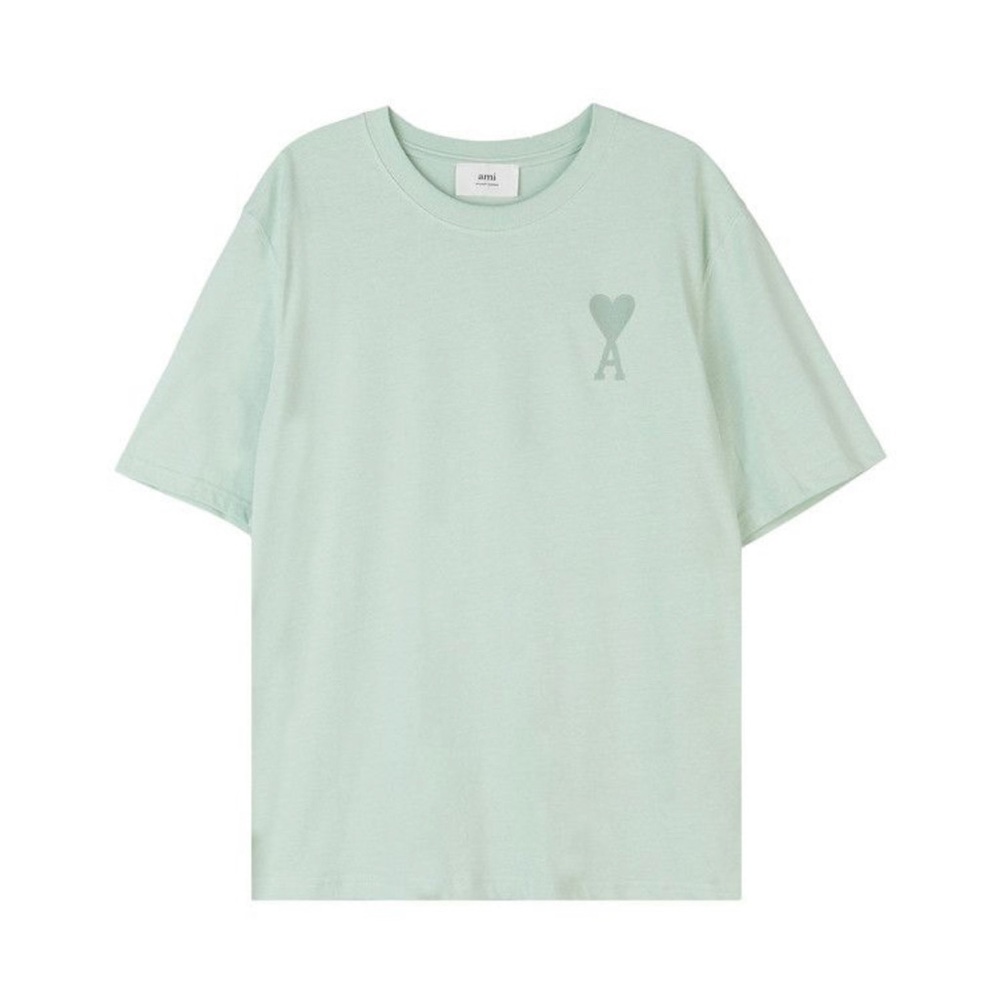 Ami Paris Men T-Shirt 'Aqua' Green Size M Authentic